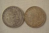 Coins. 2 Morgan Silver Dollars. 1879 & 1889