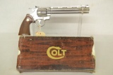 Gun. Colt Python Nickel 357 cal Revolver