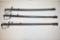3 Reproduction WWII Nazi German Swords