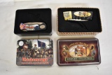 2 Commemorative Knives in Collector Tins.