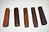 5 Wooden Gun Forends.