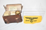 WWII Military Nazi Medical Kit & Arm Band.