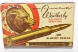 Ammo. Weatherby .300 Mag. 20 Rds