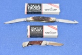 2 Schrade Pocket Uncle Henry Knives