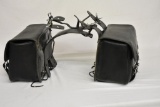 Motorcycle Black Leather Saddle Bags