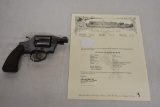 Gun. Colt Detective Special 32 New Police Revolver w/Colt Letter