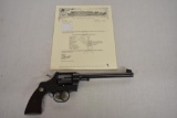 Gun. Colt Officer's Model Target 38 cal Revolver w/Colt Letter