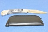 Oversized White Tails Unlimited LockBack Knife