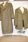 2 Military Double Breasted Green Wool Coats