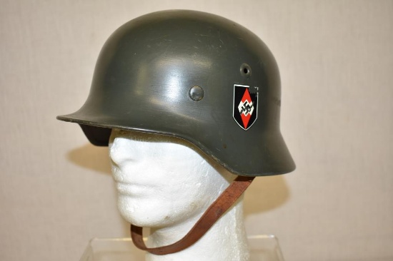 WWll German Youth Helmet With Diamond Insignia.