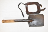 WWII German Square-head Entrenching Shovel.