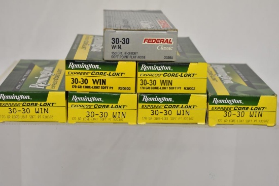 Ammo. Federal & Remington 30-30 win. 137 Rds
