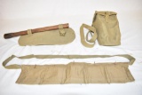 WWII Canvas Pouches and 1943 Axe