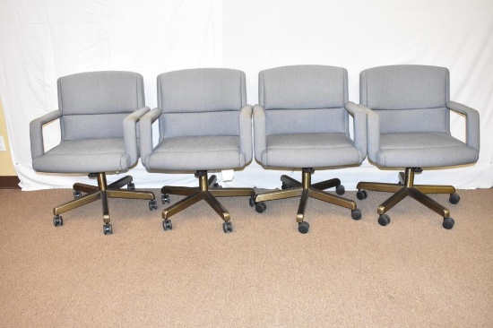 4 Mid-Century Stow & Davis Upholstered Chairs