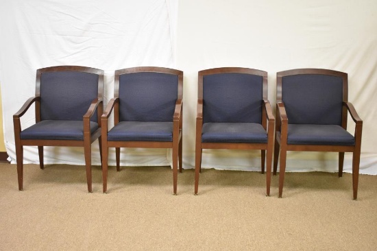 Four Upholstered Mid-Century Maodern Chairs