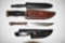4 Knives with 3 Sheaths
