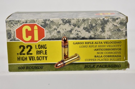 Ammo. CI 22 LR High Velocity. 1 Brick, 500 rds.