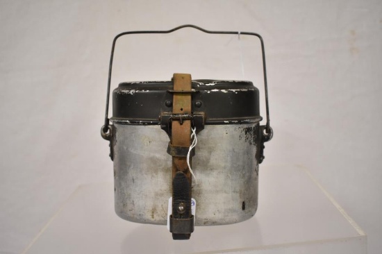 WWII German Nazi Soldier's Mess Kit w/ Straps