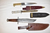 3 Knives with Sheaths