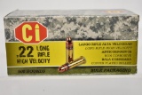 Ammo. CI 22 LR High Velocity. 1 Brick, 500 rds.