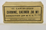 Ammo. Western Carbine, Caliber 30 MI. 50 Rds.