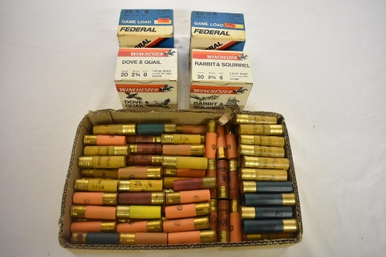 Ammo. 20 ga. 2 1/4", 2 1/2" & 3". Approx 135 Rds