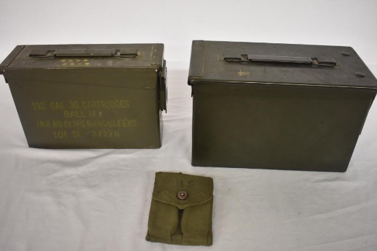 Two Ammo Cans & US Ammo Pouch