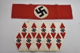 WWII Nazi German Hitler Youth Insignias & Armband