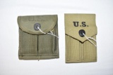 2 WWII US Ammo Pouches. 1942 for 1911 & 1943 for M1 Carbine