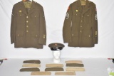 Two Military Jackets, Ten Caps & One Visor Cap