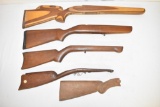 Six Misc. Wooden Guns Stocks