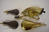 Four replica Powder Horns