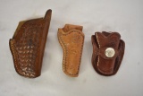 Three Small Leather Holsters