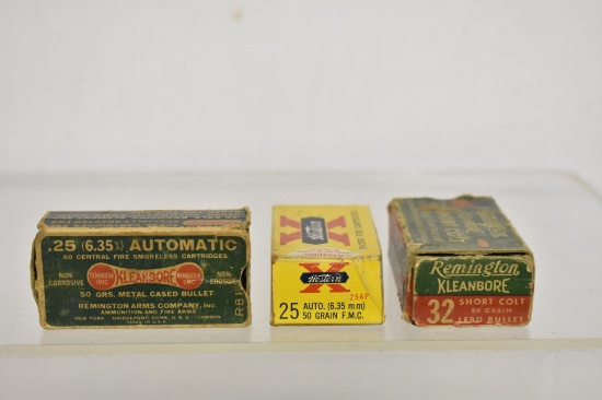 Ammo. 25 Auto & 32 Short Colt