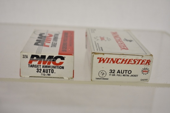 Ammo. PMC & Winchester 32 Auto. 100 Rds.