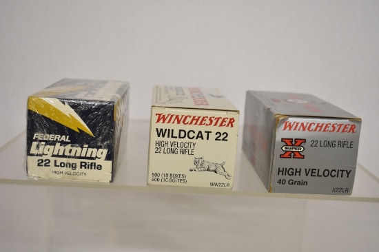 Ammo. Federal & Winchester 22 LR, Approx 1445 Rds