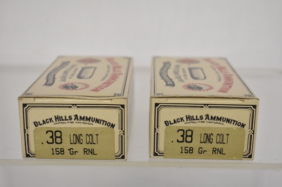 Ammo. Black Hills 38 Long Colt. 100 Rds.