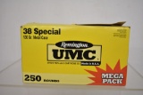 Ammo. Remington UMC 38 Special. 250 Rds.