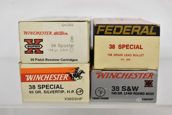 Ammo. 38 Special. 50 Live Rds, 136+ Brass