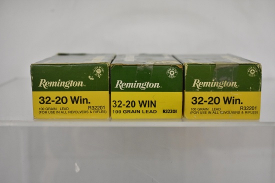 Ammo. Remington 32-20. 135+ Live Rds. 10 Brass
