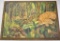Large Original Jungle Painting by Hannan, 1964