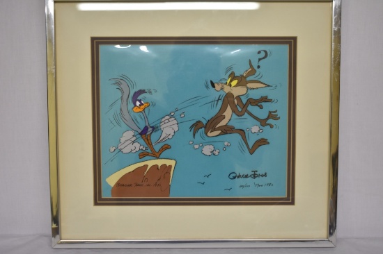 1980 Roadrunner Wilie Coyote Signed Animation Cel