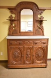 Maple Credenza with Marble