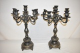 Pair of Six Candle Candelabras