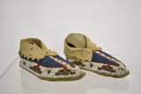 Northern Plains Native American Beaded Moccasins