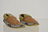 Northern Plains Native American Quill Moccasins