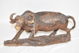 Cape Buffalo Hand Carved Wooden Statue