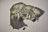 Elephant Ear Zebra Painting by B. Marshall