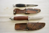 2 Fixed Blade Knives with Sheaths