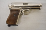 Gun. Mauser Pocket Pistol 7.65mm Pistol